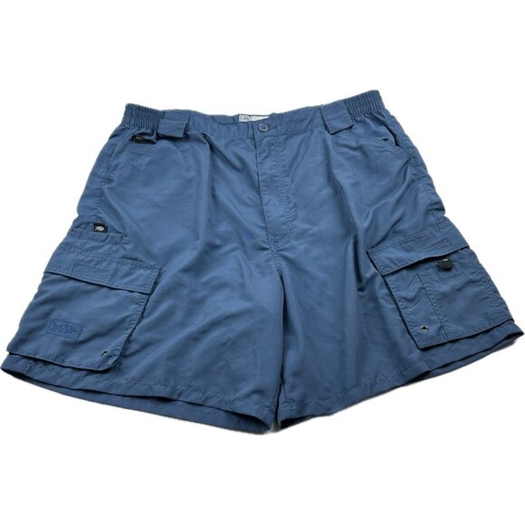 Aftco 100% Nylon Blue Shorts Cargo Boating Deck Travel Fishing Mens Size 40 x 7 - Picture 4 of 14